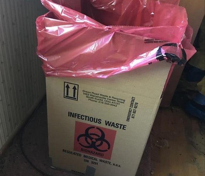 Box of biohazard contents